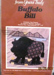 1070 FOLK ART ''BUFFALO BILL'' BUFFALO APPLIQUE 12X12'' PATTERN